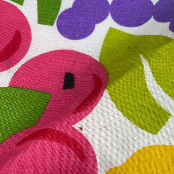 Summer Fruit Round Table Cloth Bright Colorful Watermelon Lime Oranges 70"-Flaws - Picture 8 of 9